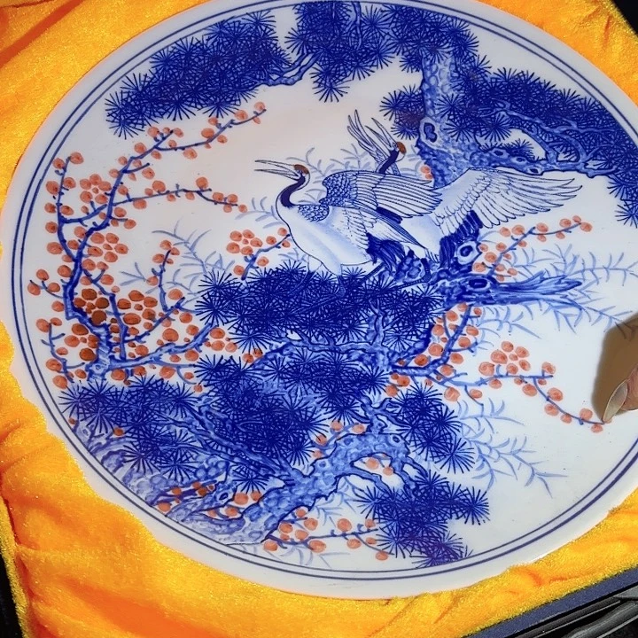 陶其他景德镇高温陶瓷仙鹤画片看画片