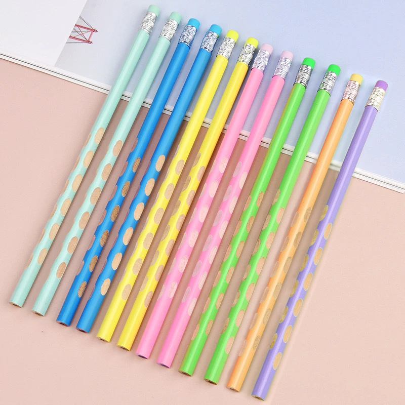 洞洞铅笔带橡皮矫正握笔姿势小孩素描绘画写字笔学生儿童文具