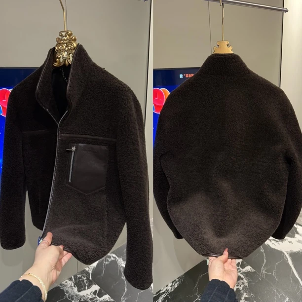 「星漓轻奢出品」25112/XINGLI/2025/高端欧货立领男士羊毛夹克