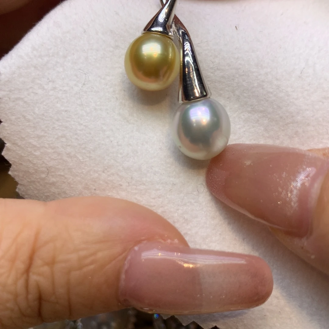 颈饰银S925镶嵌海水珍珠