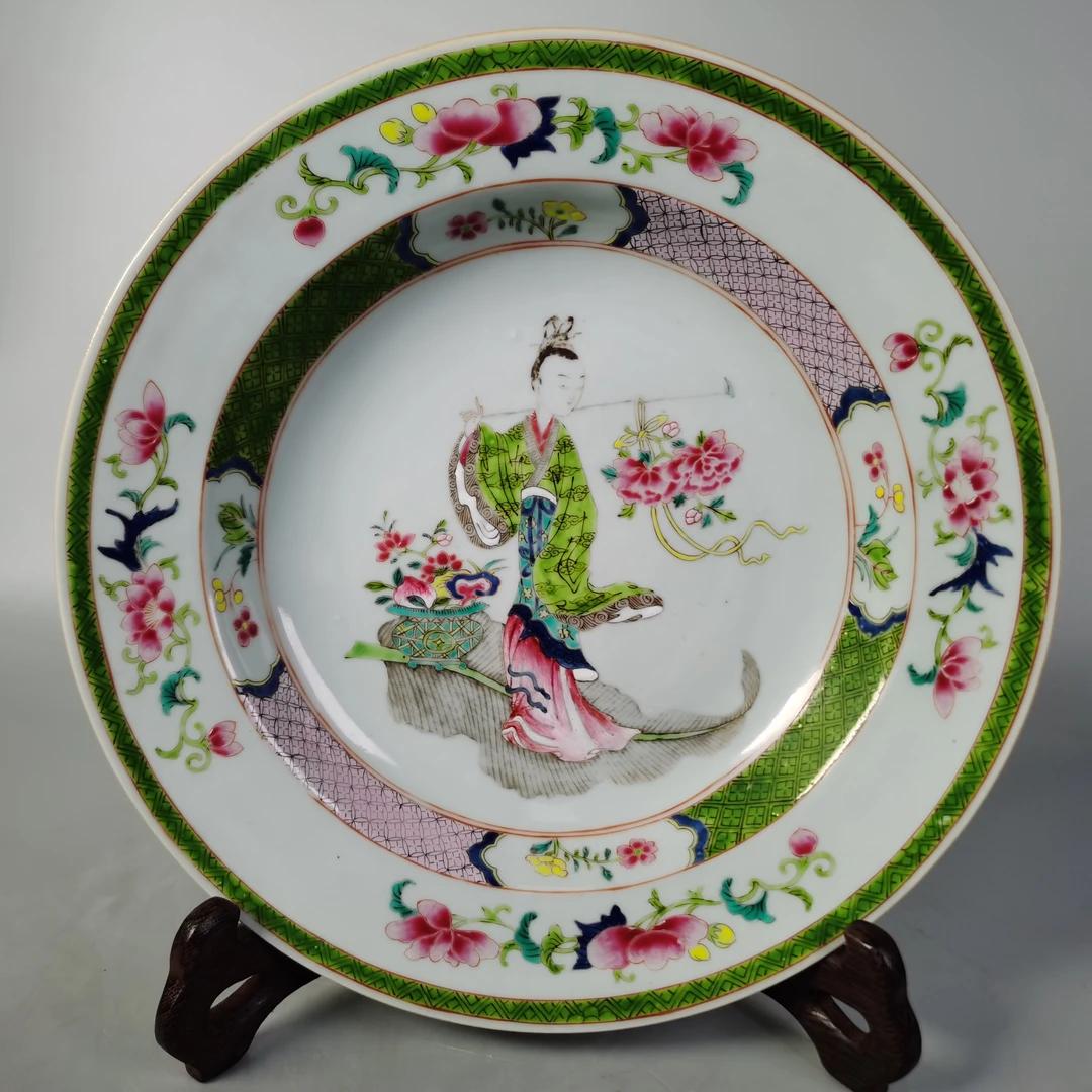 SCS17559雍正粉彩黛玉葬花盘/四川省文物总店