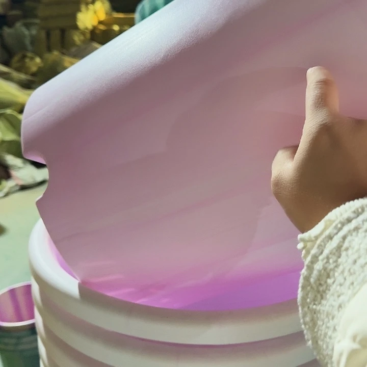 四季8号淡紫色琉璃无托5个