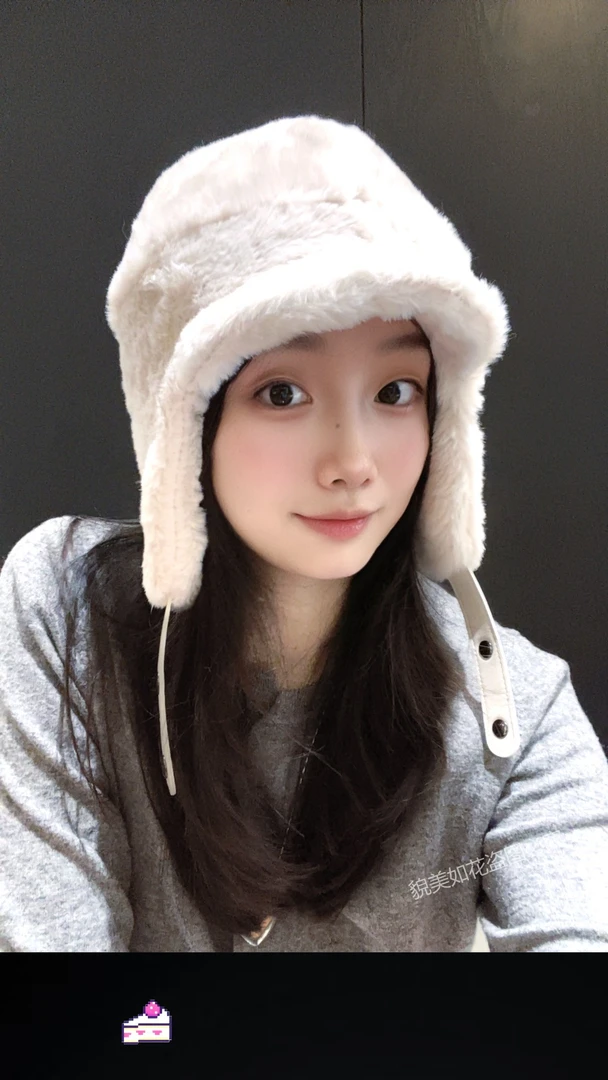 女款冬季韩版休闲雷锋帽大头围纯色毛绒防寒护耳帽户外飞行帽