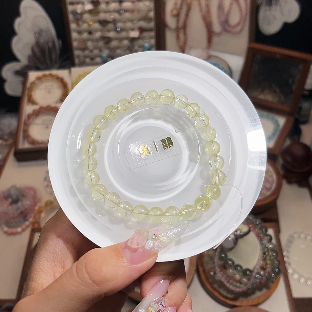 未镶嵌手链水晶6.8～7黄阿塞