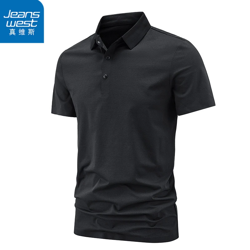 Jeanswest/真维斯plol衫男2025春夏新款圆领潮流百搭简约男款上衣