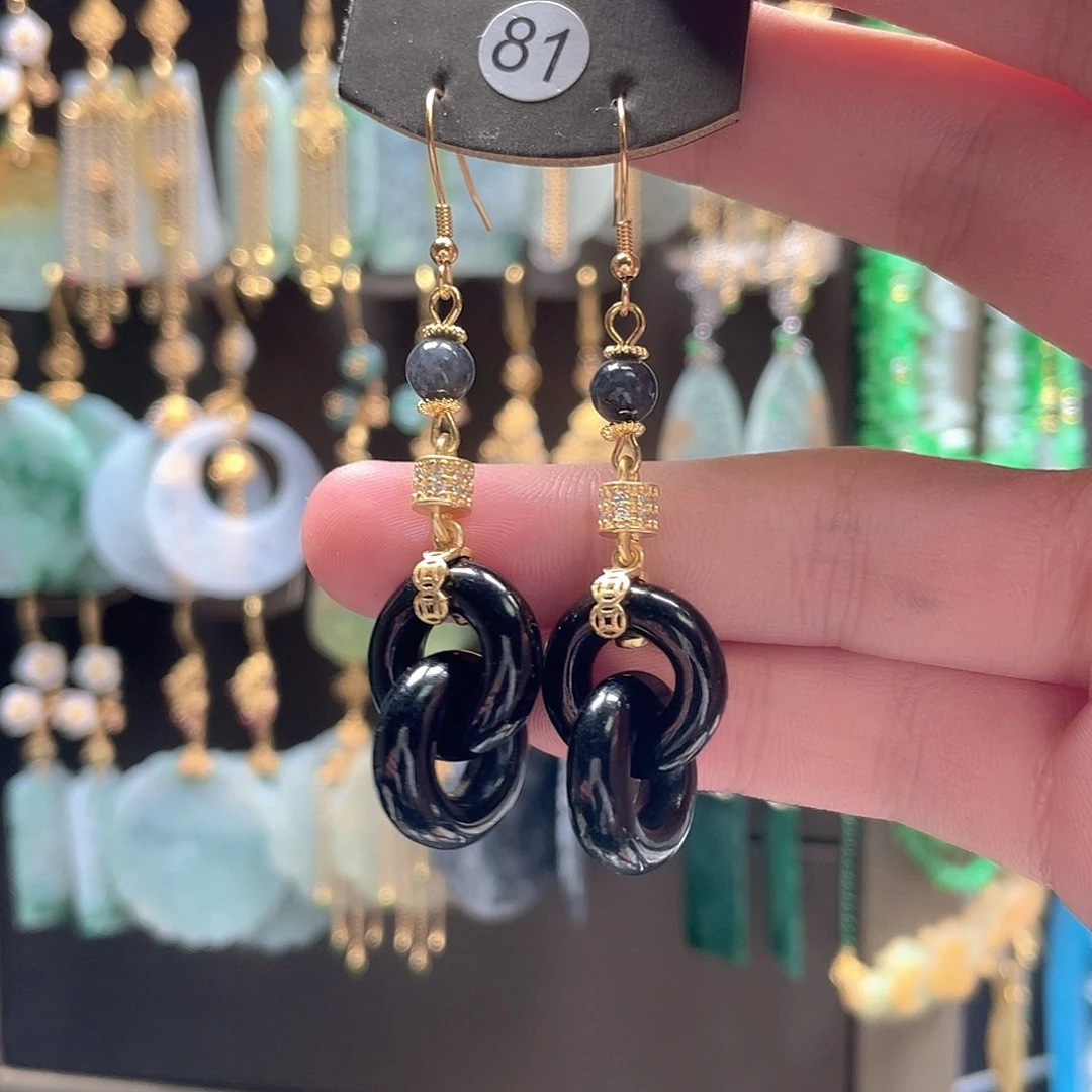 翡翠未镶嵌耳饰翡翠