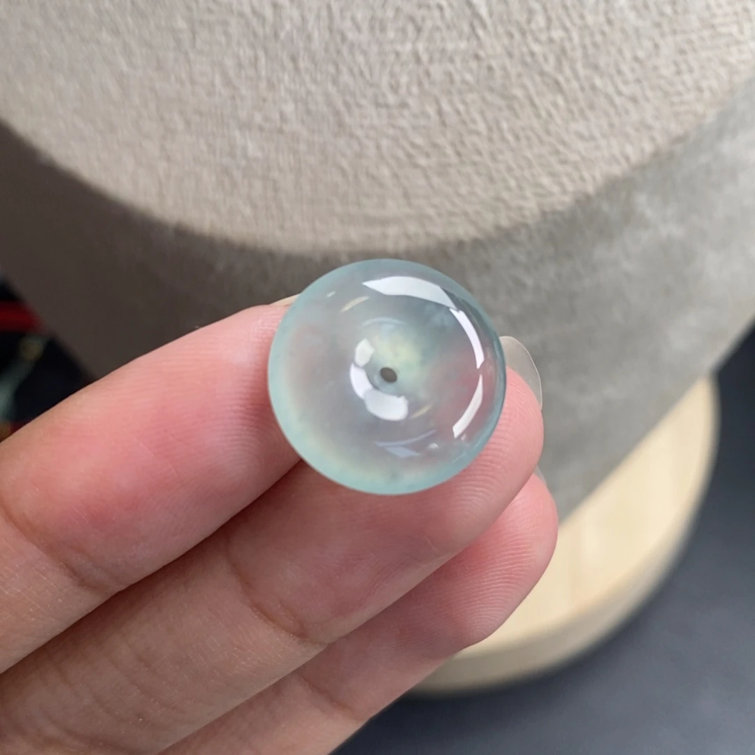 翡翠裸石冰晴飘雪花棉平安扣