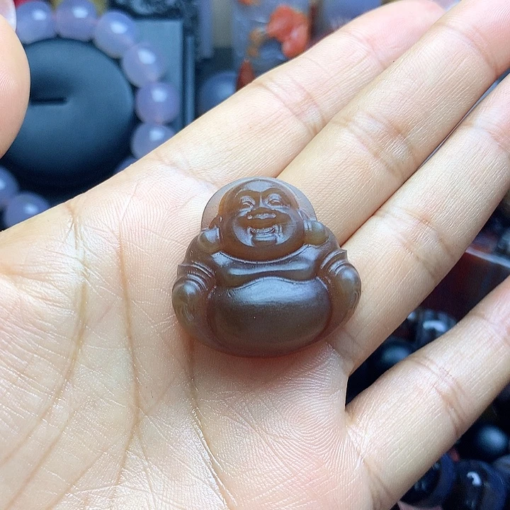 未镶嵌吊坠(不含链)硅化玉佛牌