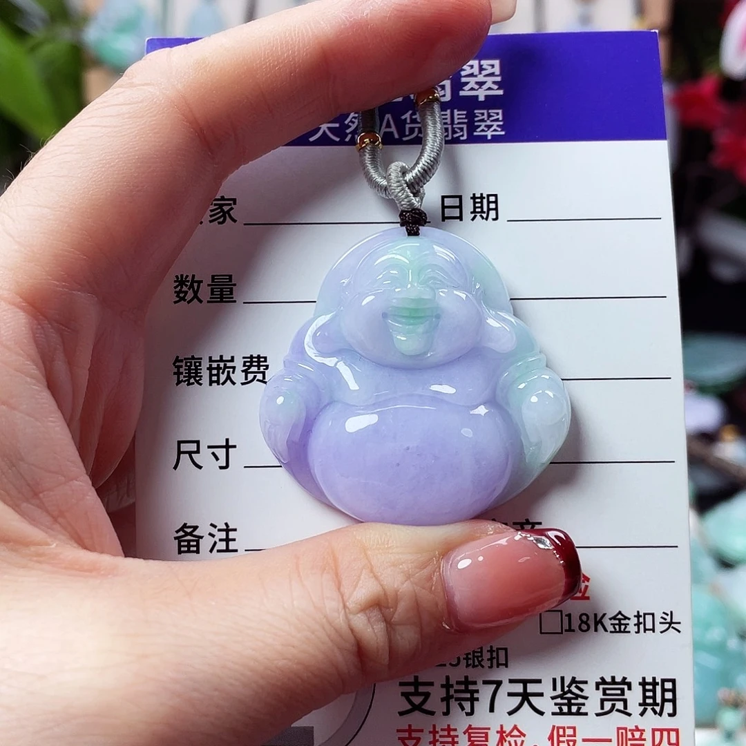 翡翠未镶嵌颈饰佛公49