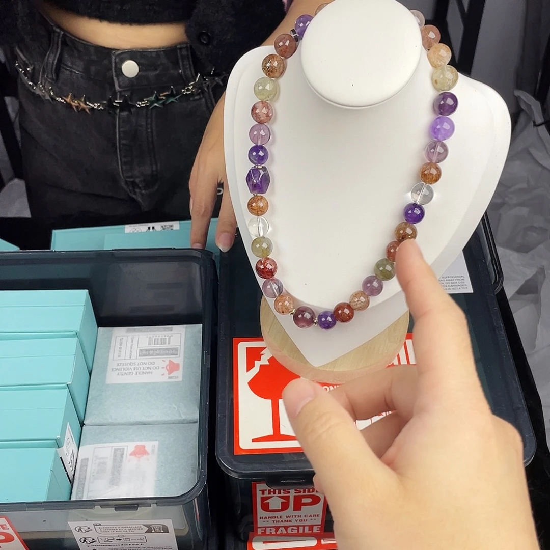 银S925镀金镶嵌水晶手串