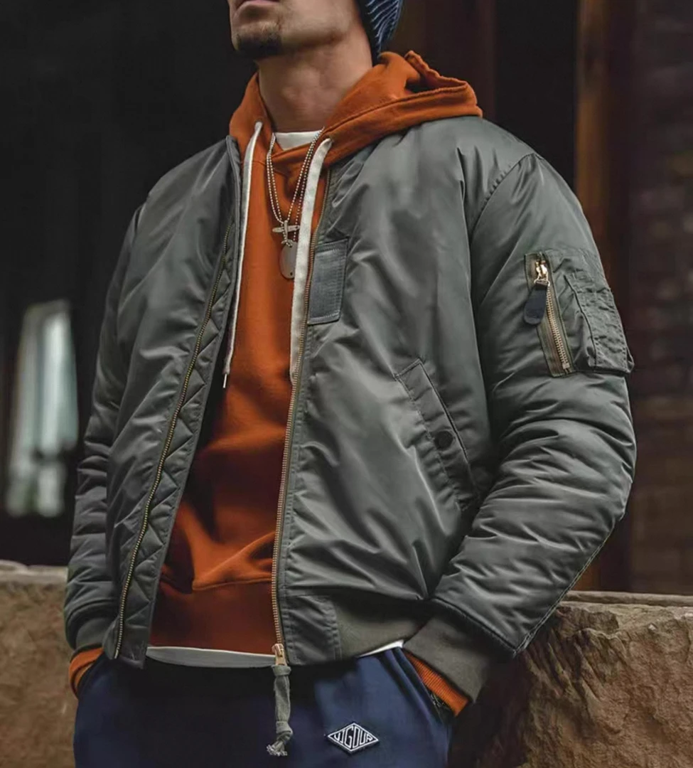 飞行员夹克棉服短款棉衣加厚棒球服外套男冬7164