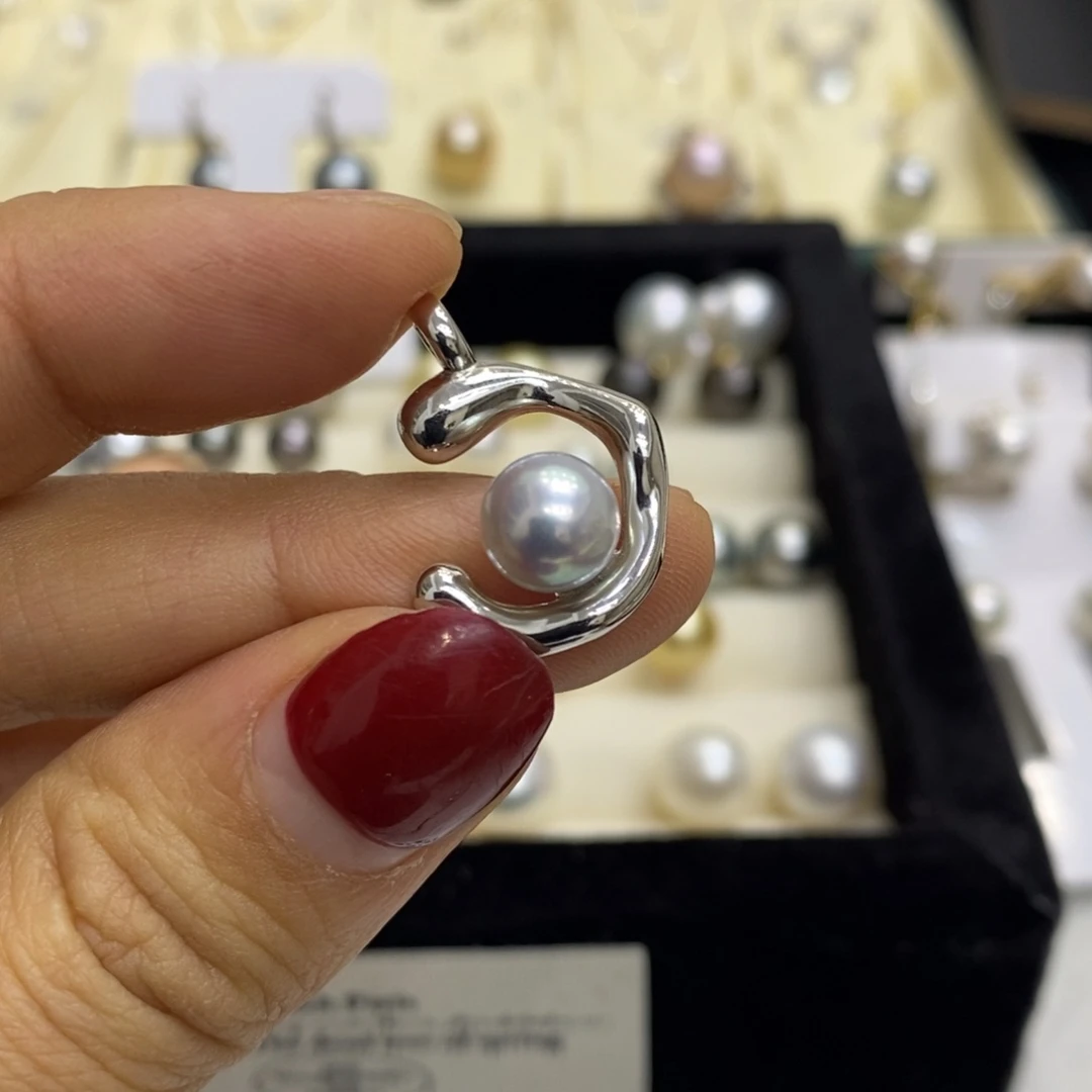 海水珍珠颈饰银S925镶嵌