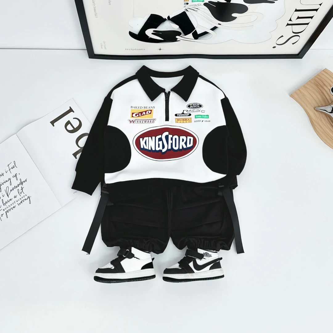 男童长袖POLO衫儿童卫衣2025秋季新款秋装潮 YC35003悠悠童话童装