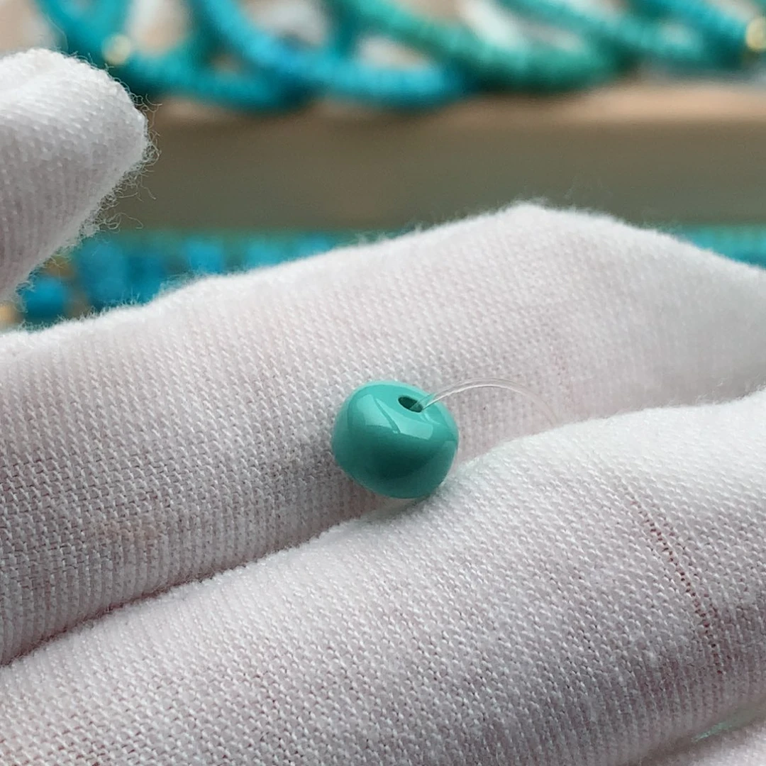 绿松石未镶嵌珠宝奇石6.8mm