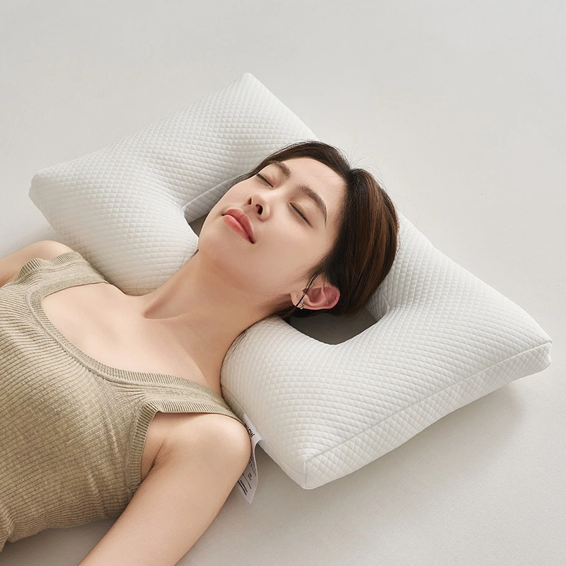 新款针织科技护耳枕枕头枕芯家用学生单人慢回弹睡眠枕宿舍防螨