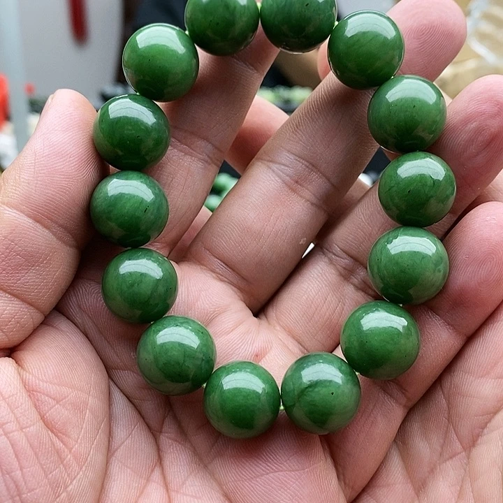 【闪购商品】未镶嵌手链和田玉无*碧玉16