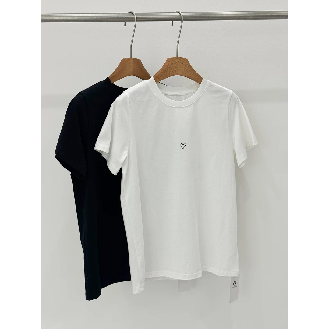 zhukele  爱心圆领短袖T恤  时尚休闲百搭