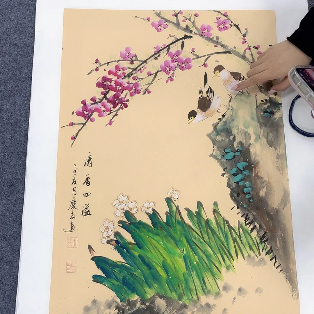 国画作品小姐姐放漏…