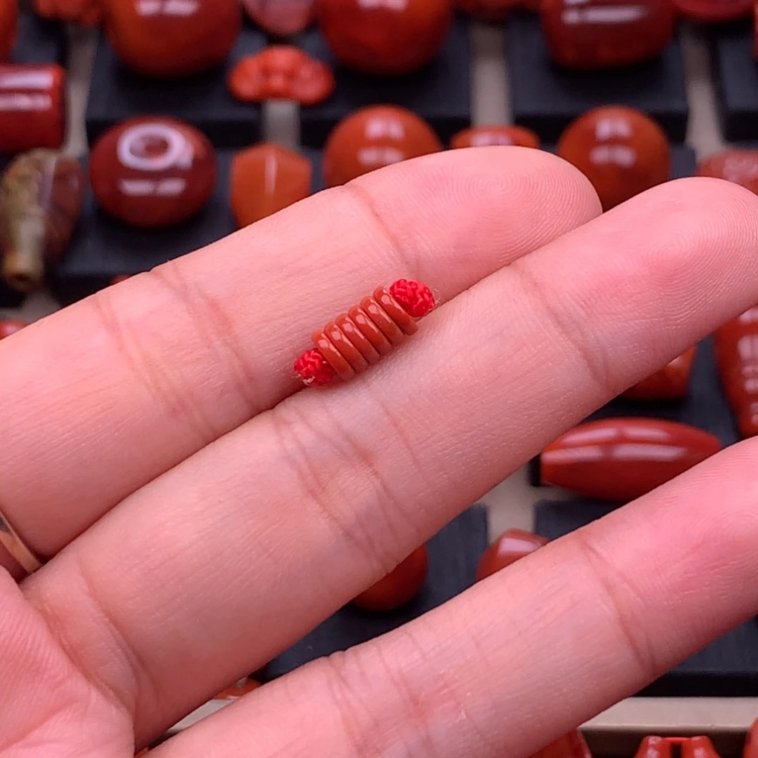 南红玛瑙未镶嵌原矿精工隔片5.2mm