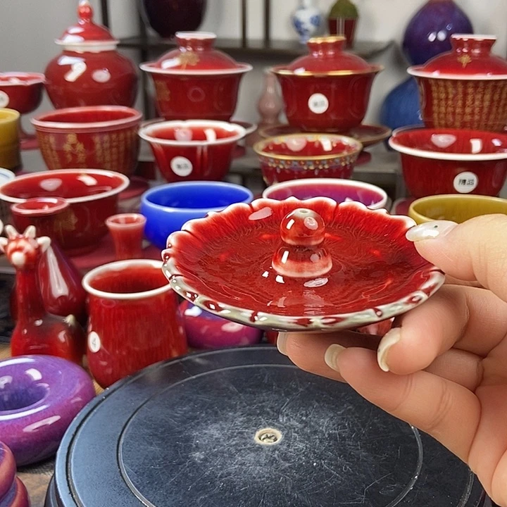 陶瓷景德镇名陶雅玩原矿郎红