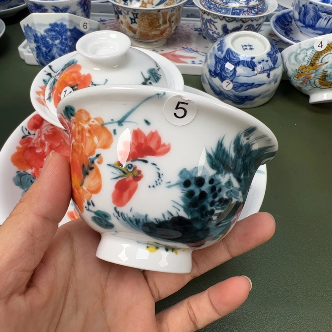 陶瓷景德镇纯手工纯手绘茶具木木5