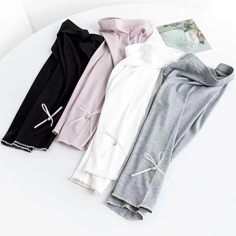 夏款女童 9分裤轻薄柔软舒适防蚊百搭裙子白色打底裤夏季外穿弹力