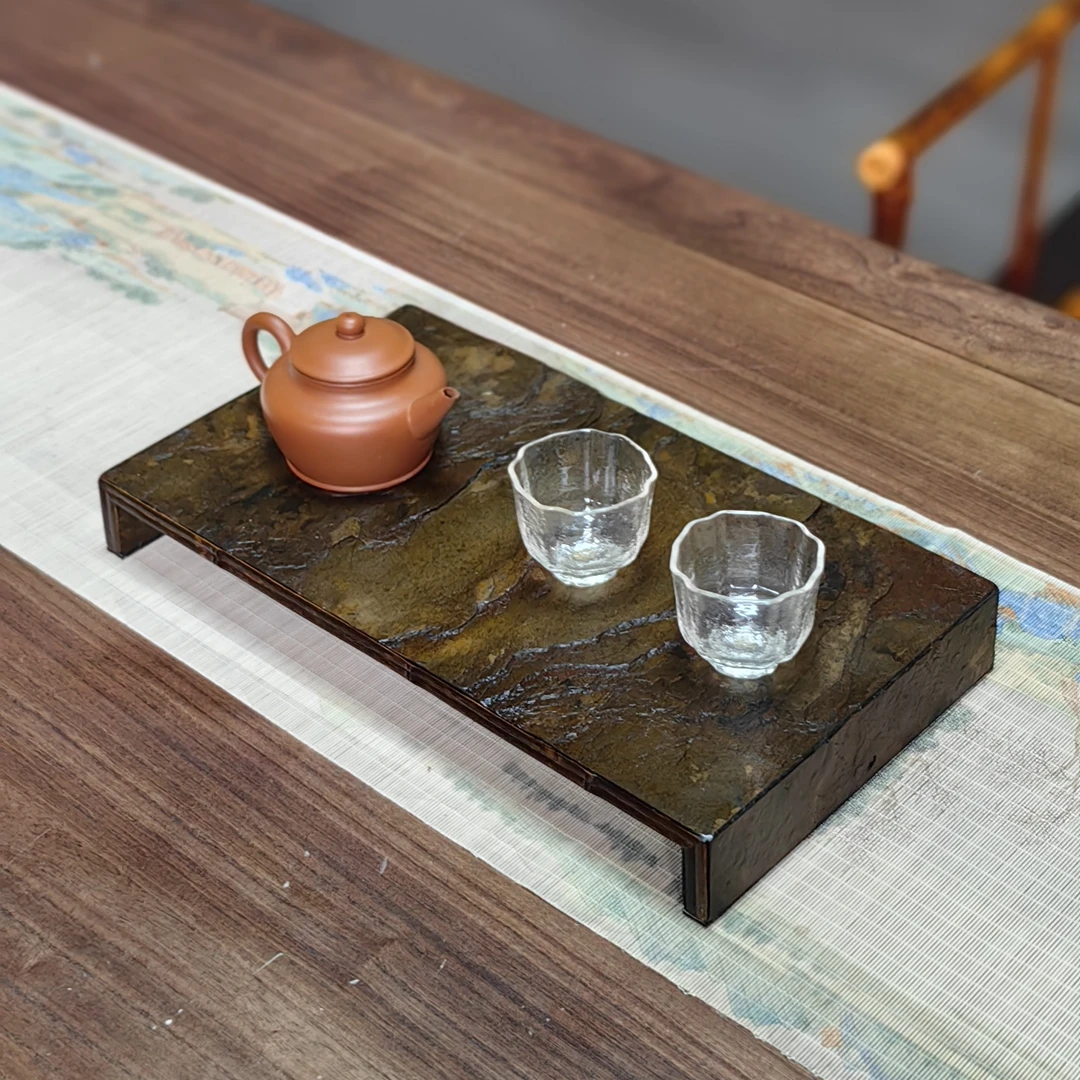 崖石文人茶桌纯手工茶室干泡盘家用茶道泡台