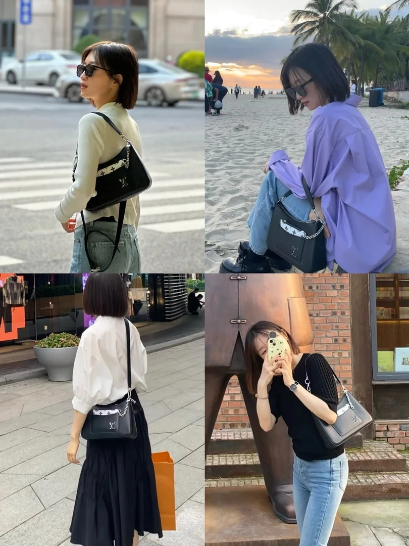 未使用 LouisVuitton/路易威登  marelle 黑色包/闲置新/优选