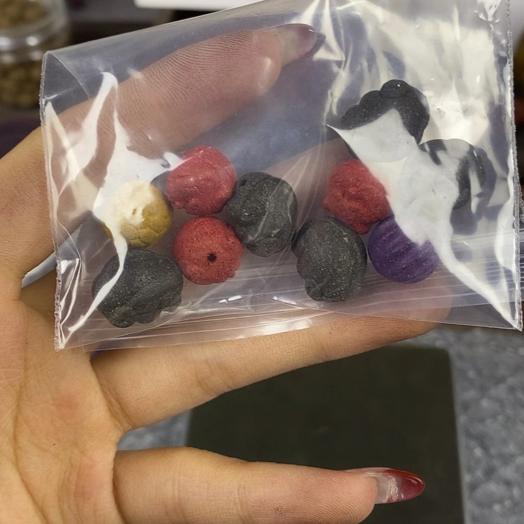 泥塑手工雕刻异形珠10颗1.0