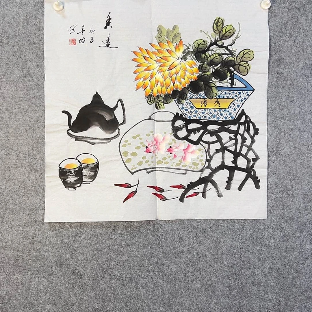 国画233 花鸟在此鸣叫时还要一