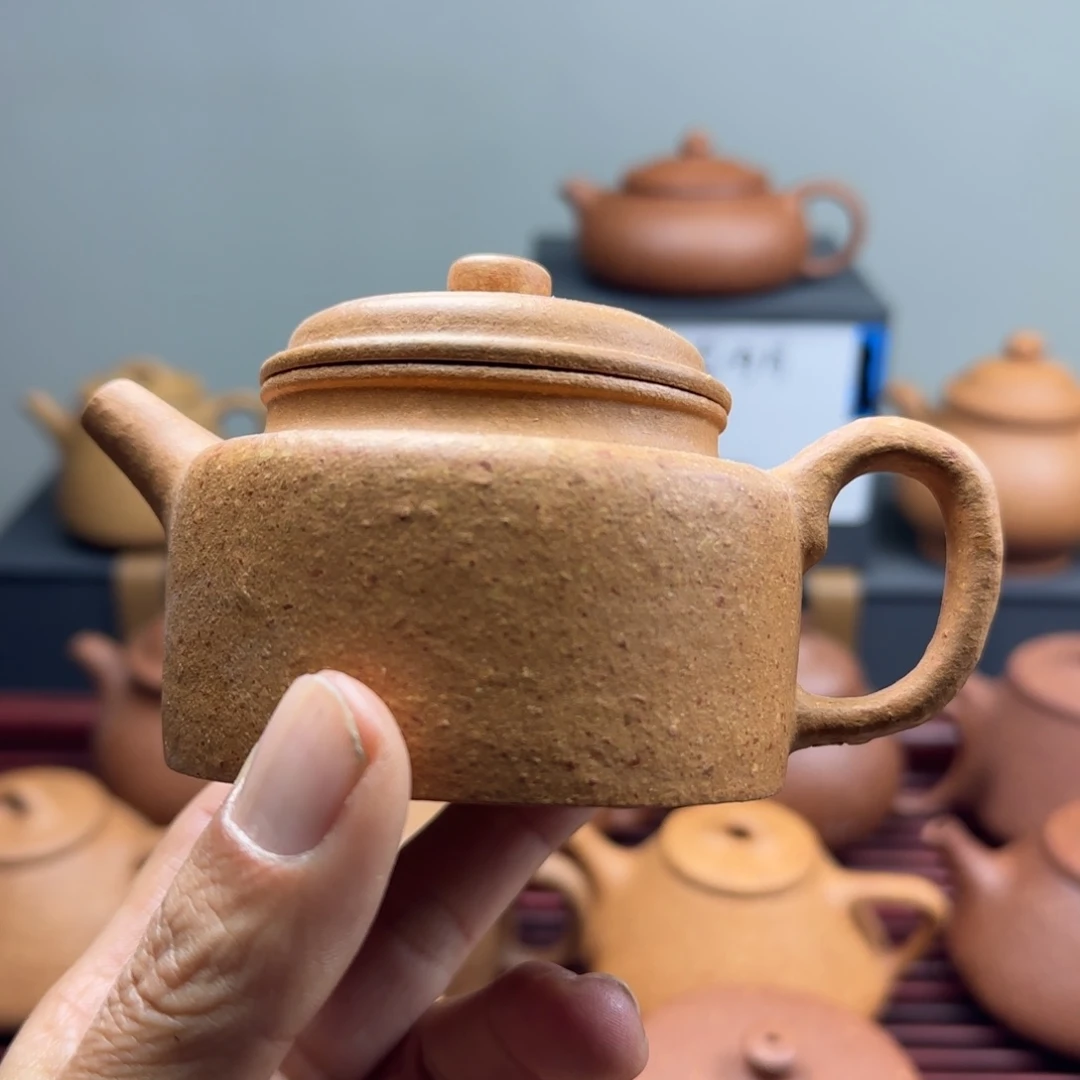 紫砂茶壶八目黄段德钟140cc