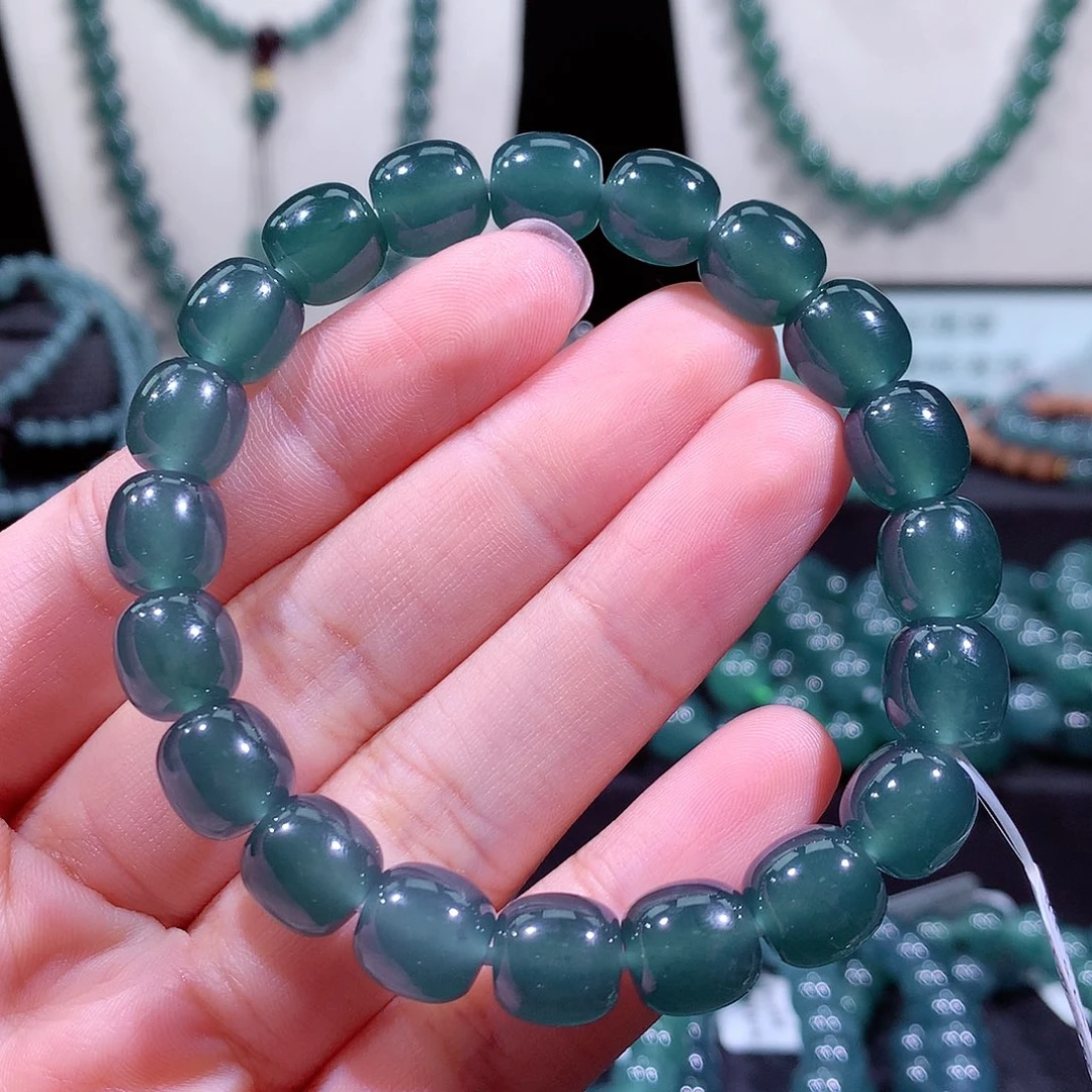 翡翠未镶嵌手链天然a货翡翠手串9.8