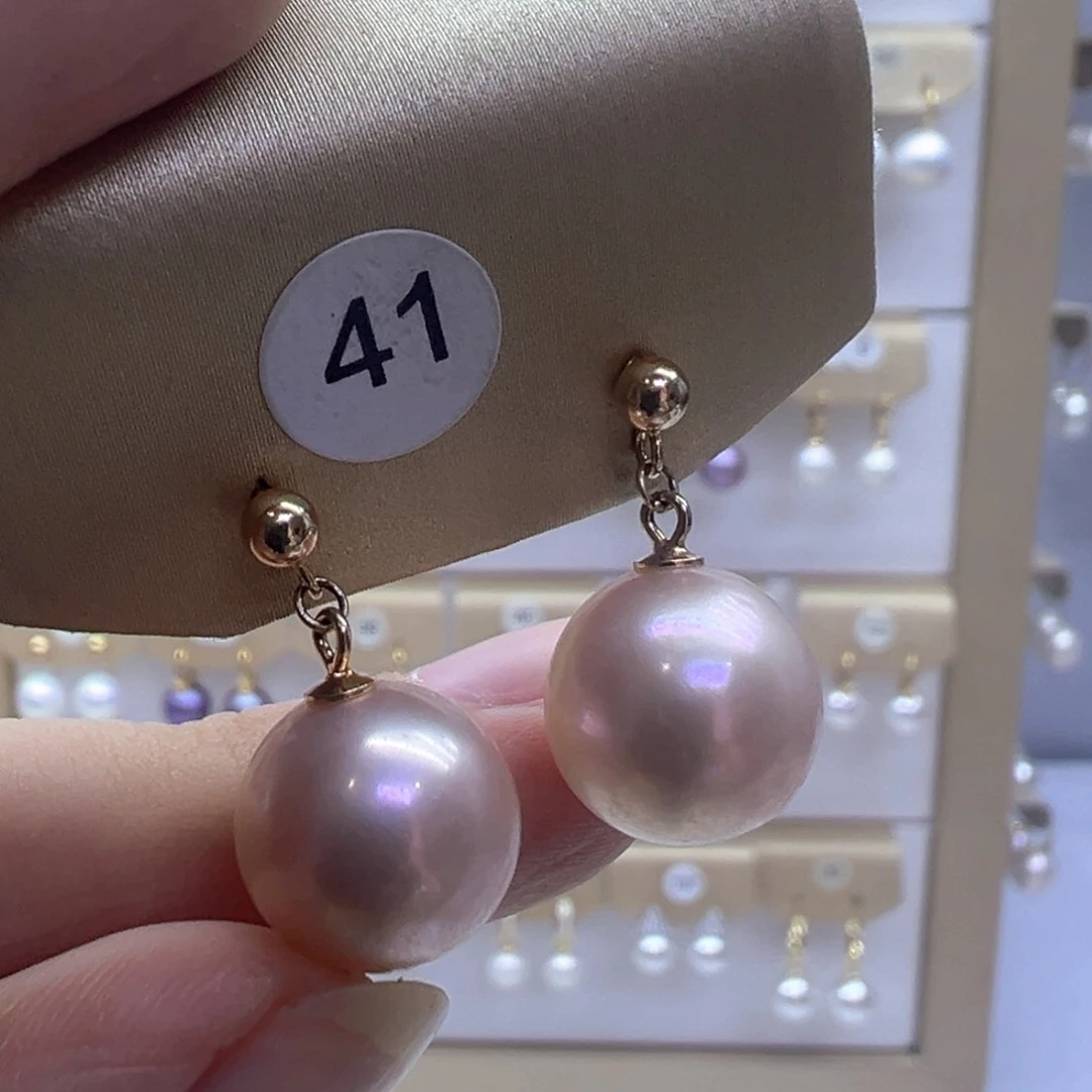 银S925镶嵌淡水珍珠耳饰