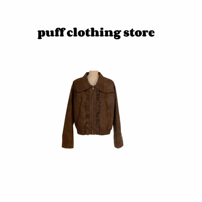 （摩卡慕斯）2025秋季新款棕色麂皮显瘦，休闲外套女时尚百搭