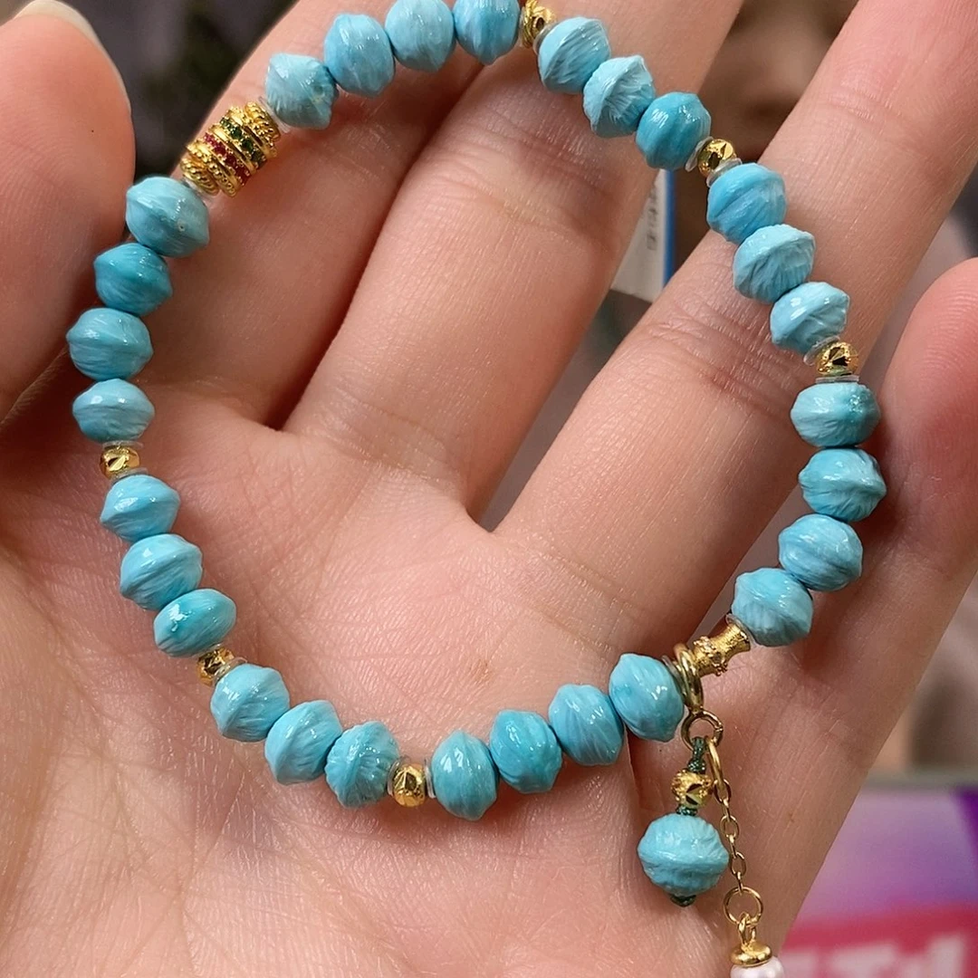 绿松石银S925镀金镶嵌珠宝奇石