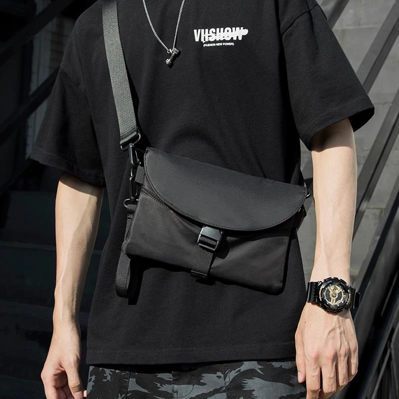 FAVMARTHA潮流斜挎包男时尚休闲背包简约轻便单肩包手机钱包百搭