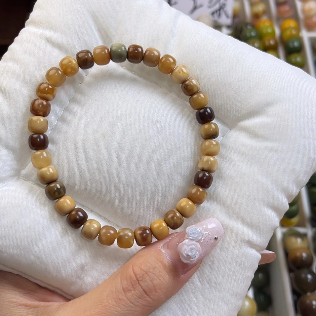 手串菩提根/象牙果玉化龙脊菩提6.6