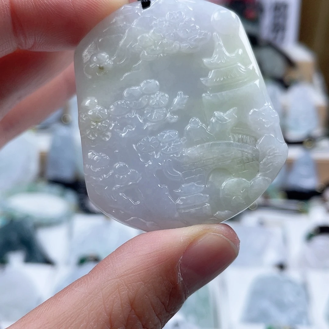 翡翠颈饰未镶嵌0437挂件