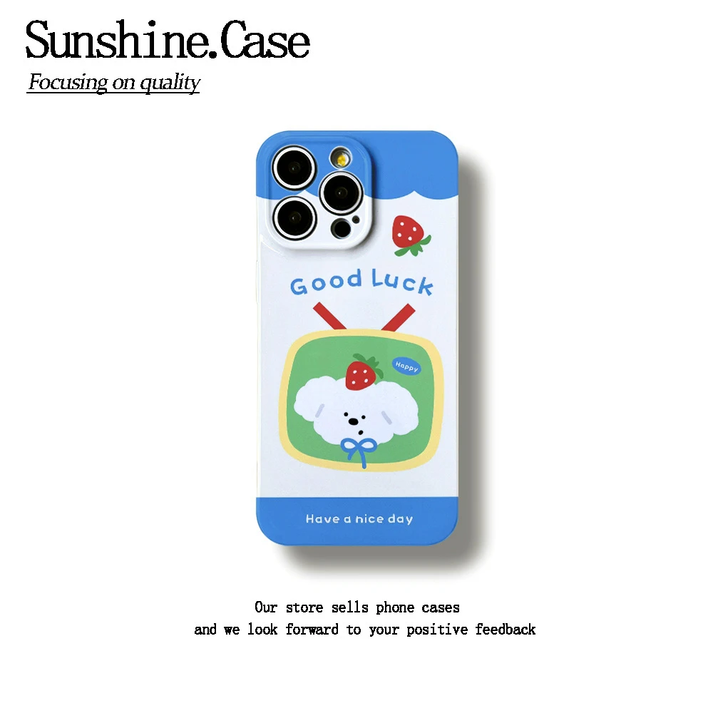 幸运小狗菲林软壳适用苹果oppo华为vivo小米荣耀创意手机壳防摔