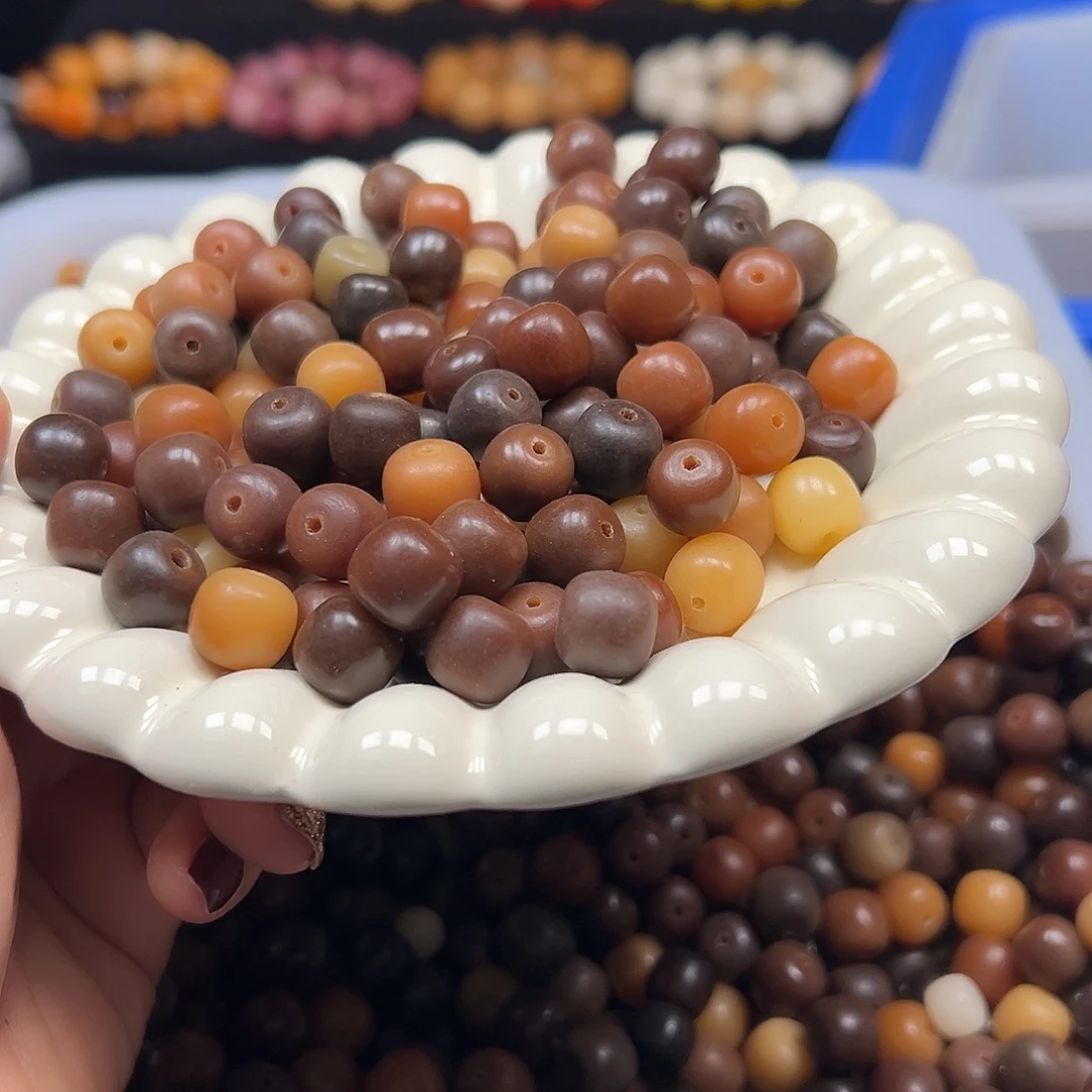 菩提根/象牙果手串卡12老料咖桶150颗