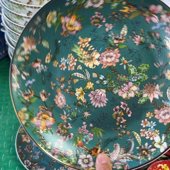 骨瓷仙踪十寸大盘一个微瑕