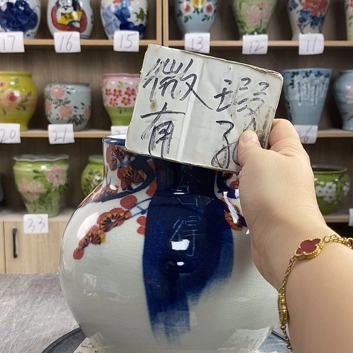 摆件3xc景德镇陶瓷花盆