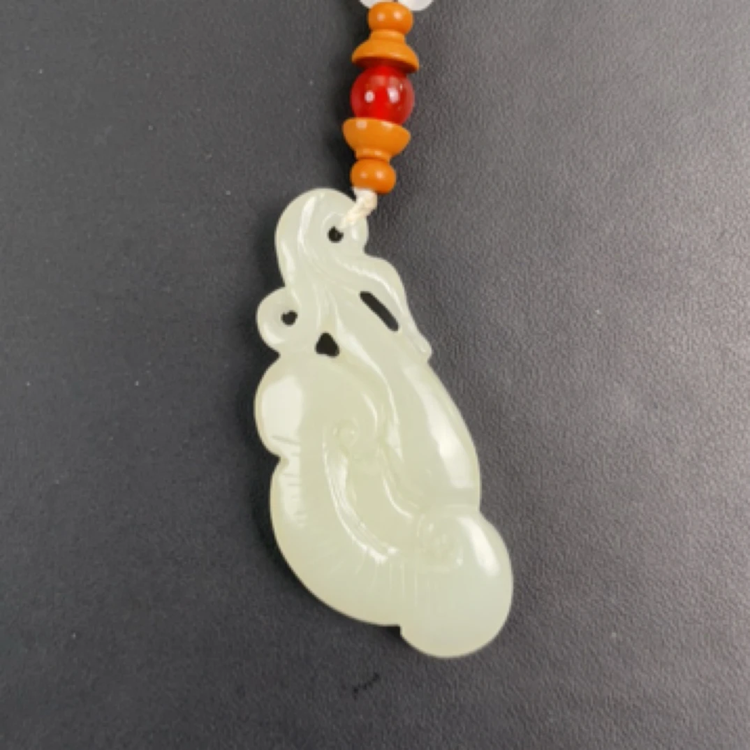 和田玉如意挂件，精品高端大气！