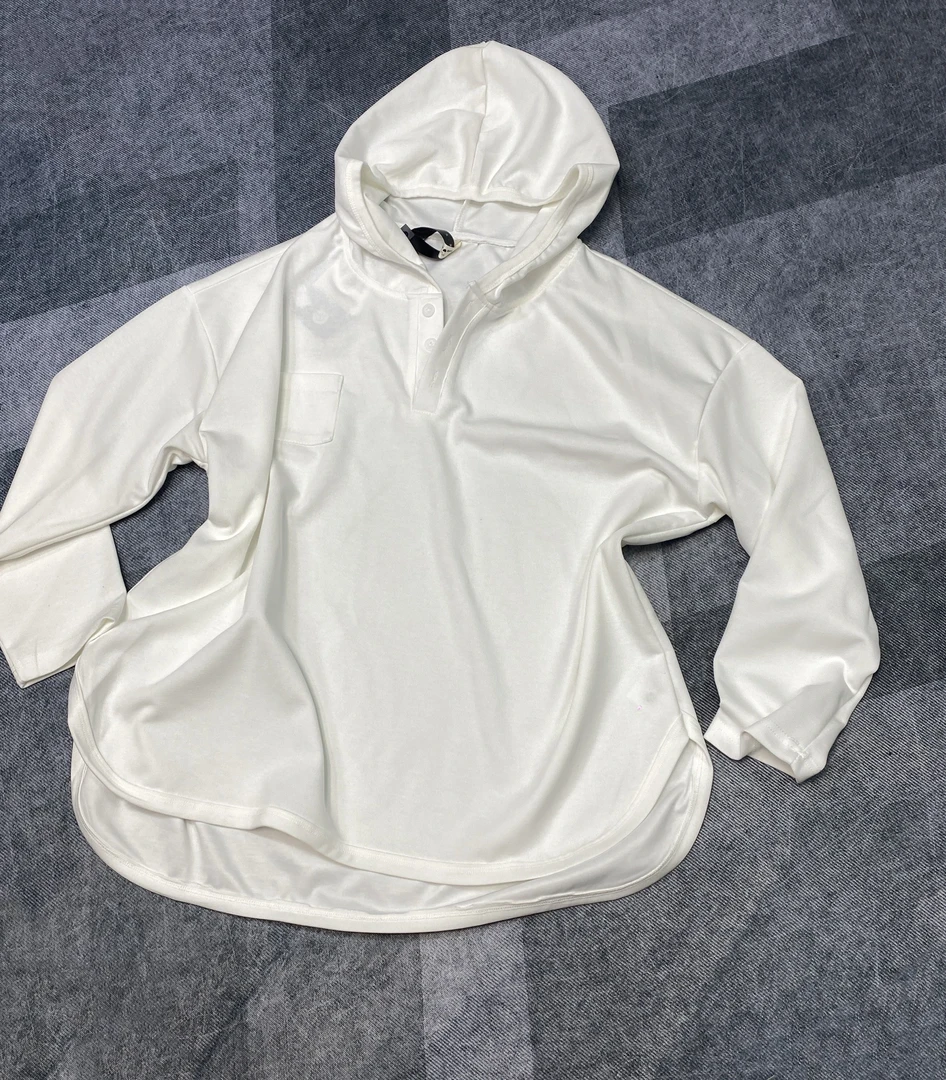 奇奇家时尚韩版大码女装2025秋季新款中长款百搭连帽卫衣