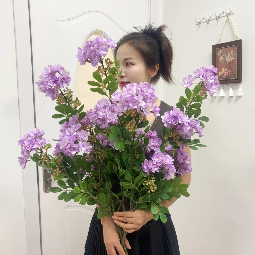 【紫色含笑花】超大支115cm高端仿真花家居客厅餐桌装饰摆件花