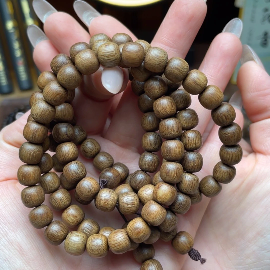 沉香手串芽庄土埋棋楠0.8多圈苹果珠