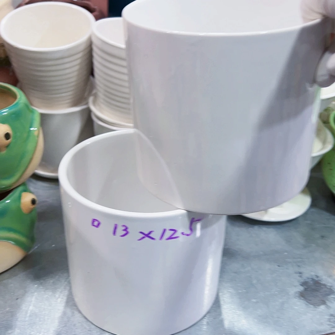 有孔，外贸尾单陶瓷花盆凑单12米包邮