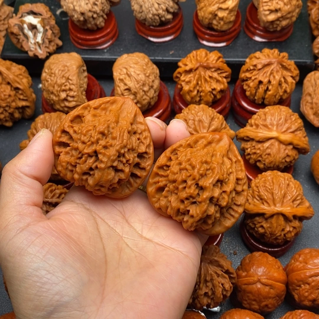 文玩核桃把件48官帽