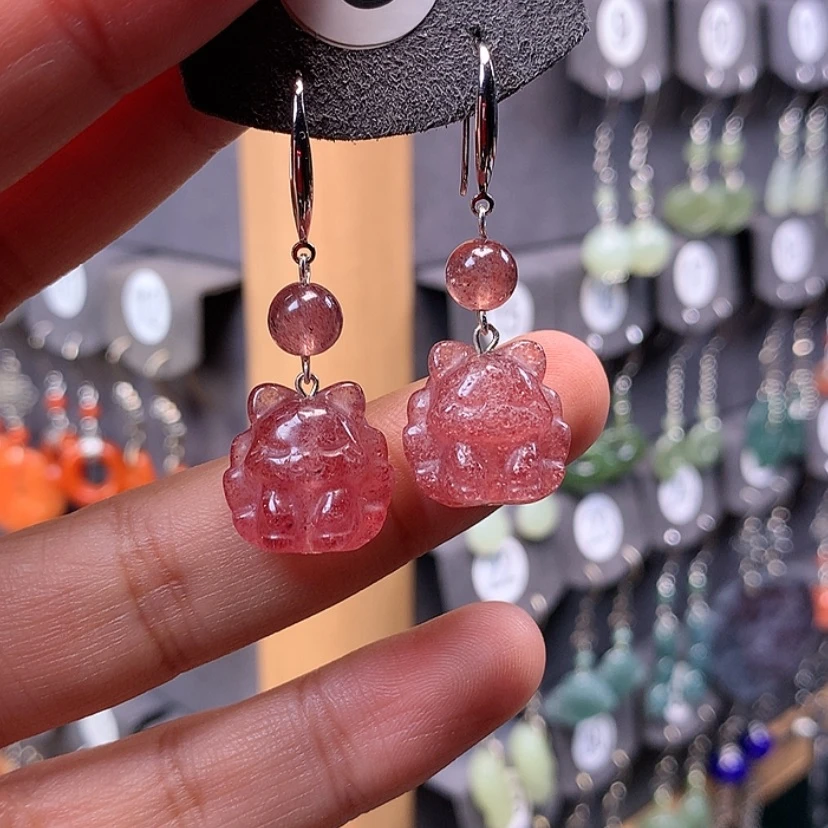 【闪购商品】水晶耳饰银S925镶嵌糖*子