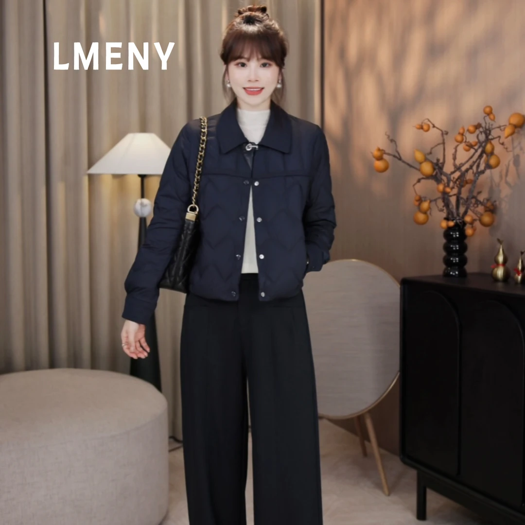 LMENY“墨尔本羽绒”发热纸片人~轻奢绗缝翻领短款羽绒服25CY004
